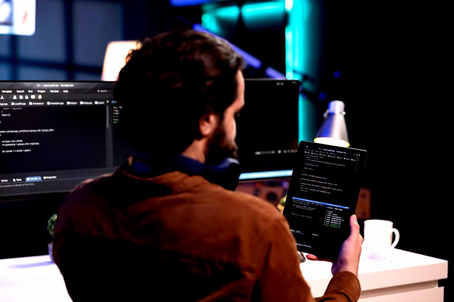 Participant working on a VR game design exercise during a Pixelongate workshop session